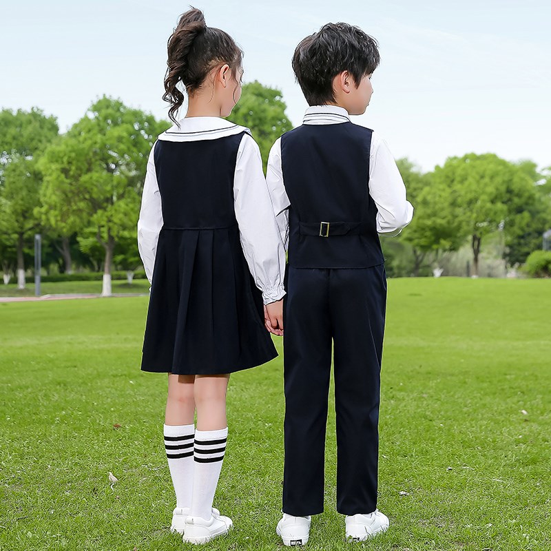 儿童合唱演出服英伦风幼儿园班校服小学生朗诵比赛表演服装毕业照