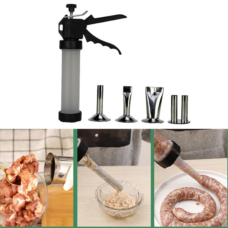Meat Sausage Maker with 4 Different Stuffing Nozzles