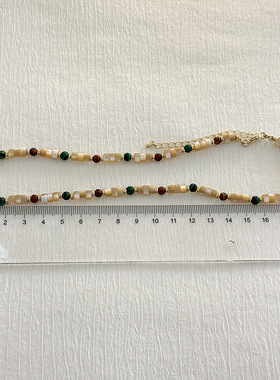 彩色天然石串珠天然真珍珠项炼 小清新甜美贝壳时尚颈炼 网红爆款