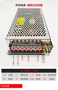 NES 极速 LRS 100W明纬开关电源220v转5V12V15V18V24V监控l