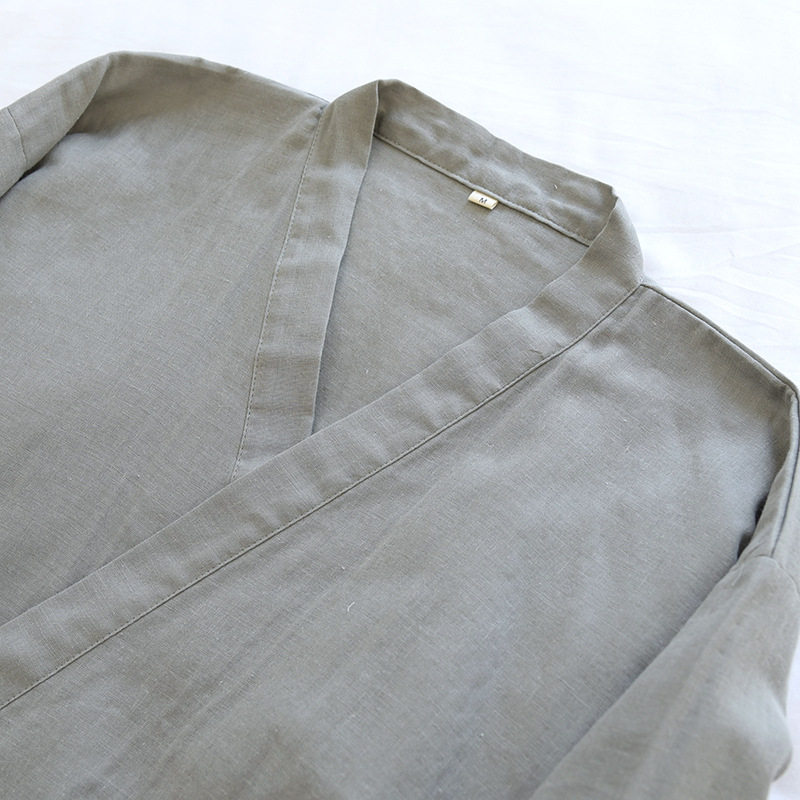 Japanese Mens Pyjamas Lace-up Gauze Kimono Summer and Autumn