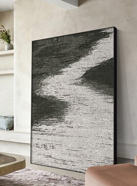 好货油画沙发背景墙装饰画侘寂风客厅抽象落地壁画抽象画走廊过道