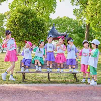 幼儿园啦啦队六一儿2童街舞演出服运动会团体拉拉操舞蹈表演服装