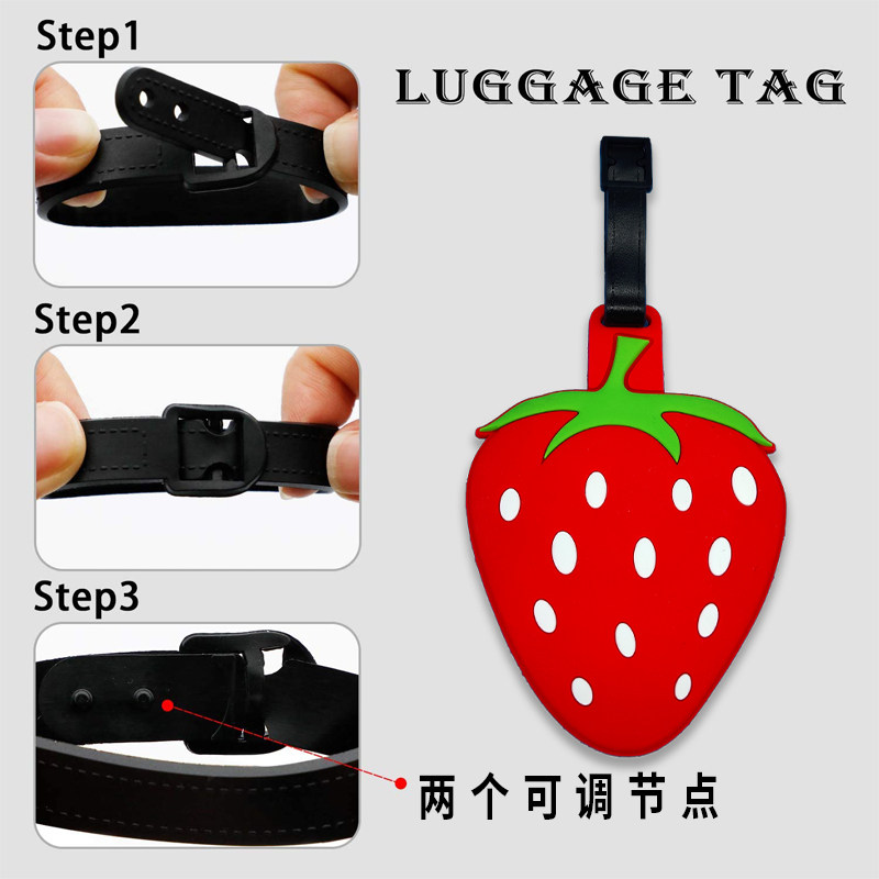 旅游卡通可爱汉堡新款矽胶旅行箱登机牌托运甜甜圈吊牌挂牌行李牌