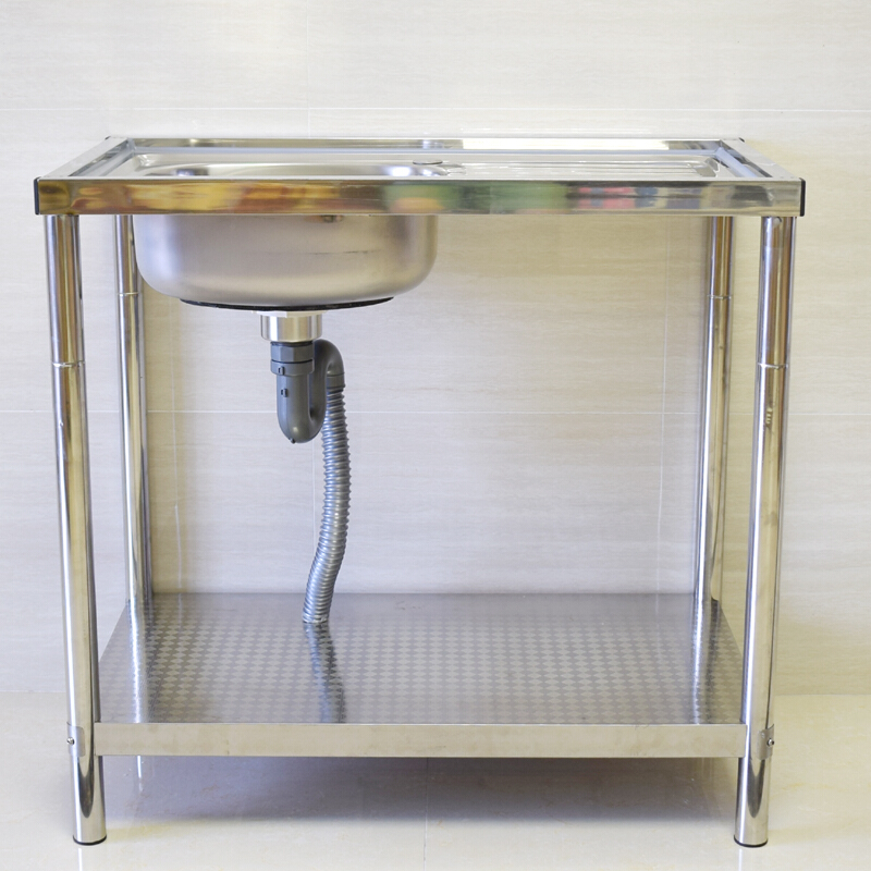 家用厨房不锈钢水槽简易洗碗洗菜盆洗手池置物盆支架W平台单双水