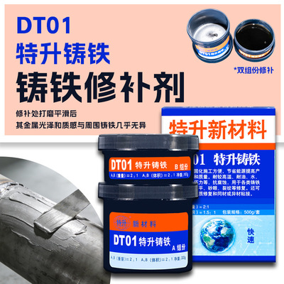 特升 DT01 铸铁修补胶500g砂眼裂纹修补防水耐腐金属修补专用胶水