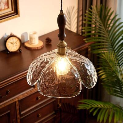 法式中古风餐厅吊灯南洋风吧台岛台灯怀旧胡桃木过道玄关灯床头灯