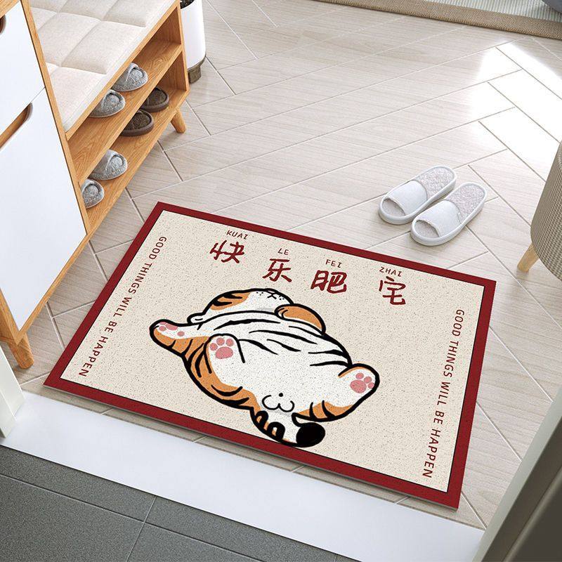 进门入户门地垫丝圈胖虎地垫客厅玄关防滑脚垫可裁剪卡通地毯垫子,居家布艺,入户地垫,淘宝优惠券,粉丝福利购,淘宝优惠卷