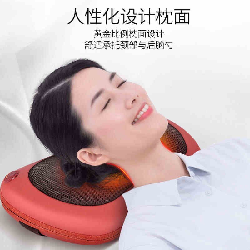 充电动颈椎按摩器颈部枕头肩部腰部背部靠垫多功能全身车载家用仪