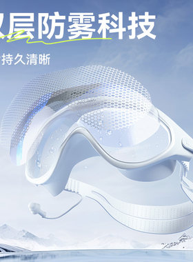 品健游泳眼镜泳镜带度数近视男女款高清防雾专用游泳镜泳帽套装