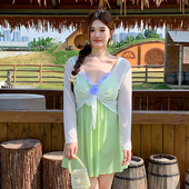 高级感微胖女孩遮肉保守显瘦性感纯欲200斤泳装 泳衣女款 分体大码