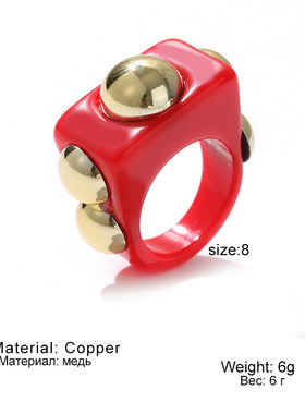 Korean jewelry industrys new geometric resin ring men and w