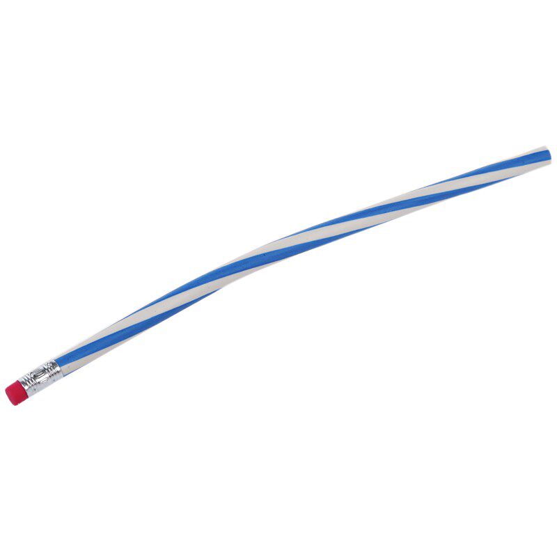 5PCS Colorful Stripe Bendy Bendable Flexible Pen Pencils For