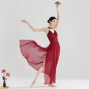 古典现代爵士跳舞蹈表演出性感长裙DS钢管舞练功服艺考形体服套装