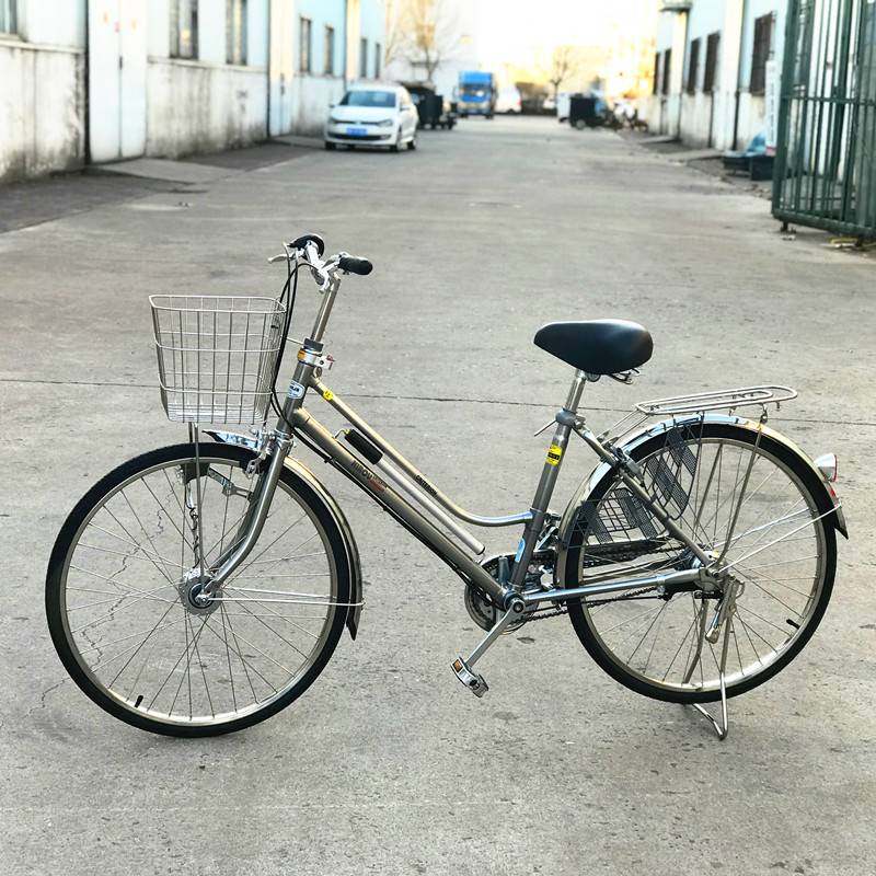 内变速日本自日本车复古通勤车子母车不锈钢自行车内三速感应