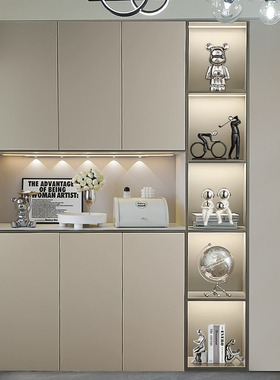 轻奢高档客厅入户玄关装饰品摆件家居电视酒柜套装现代软装高级感