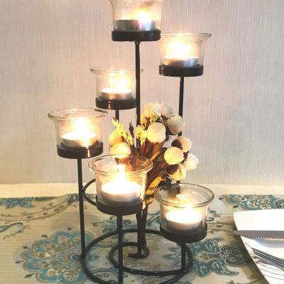 极速欧式铁艺蜡烛台七夕情人节浪漫烛光晚餐圣诞婚礼生日西餐家居