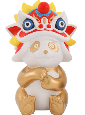 创意国潮熊猫摆件客厅家居玄关酒柜电视柜装饰品现代简约开业送礼