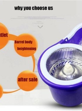 Stainless steel magic Spin Mop Explosion-proof double rotati