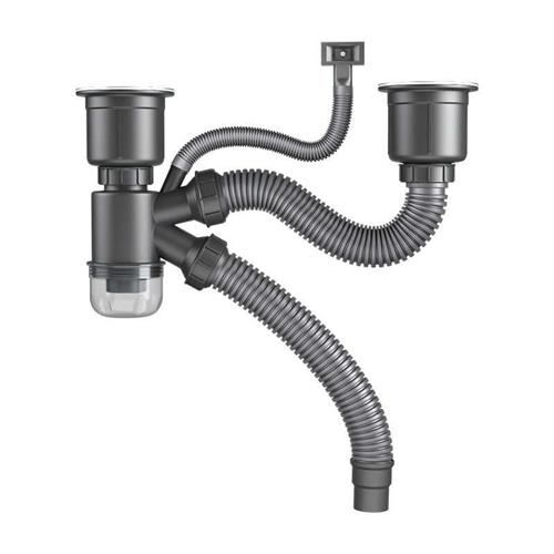 厨房洗菜盆水槽双水槽下水管道洗碗池配件水池下水器排水管防臭套