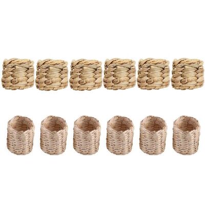 极速P82D Woven Napkin Rings Natural Water Hyacinth Woven Nap