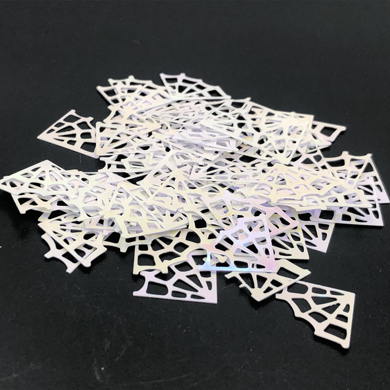 100Pcs/Lot 25*18mm Halloween Spider Web PVC Sequins Holiday