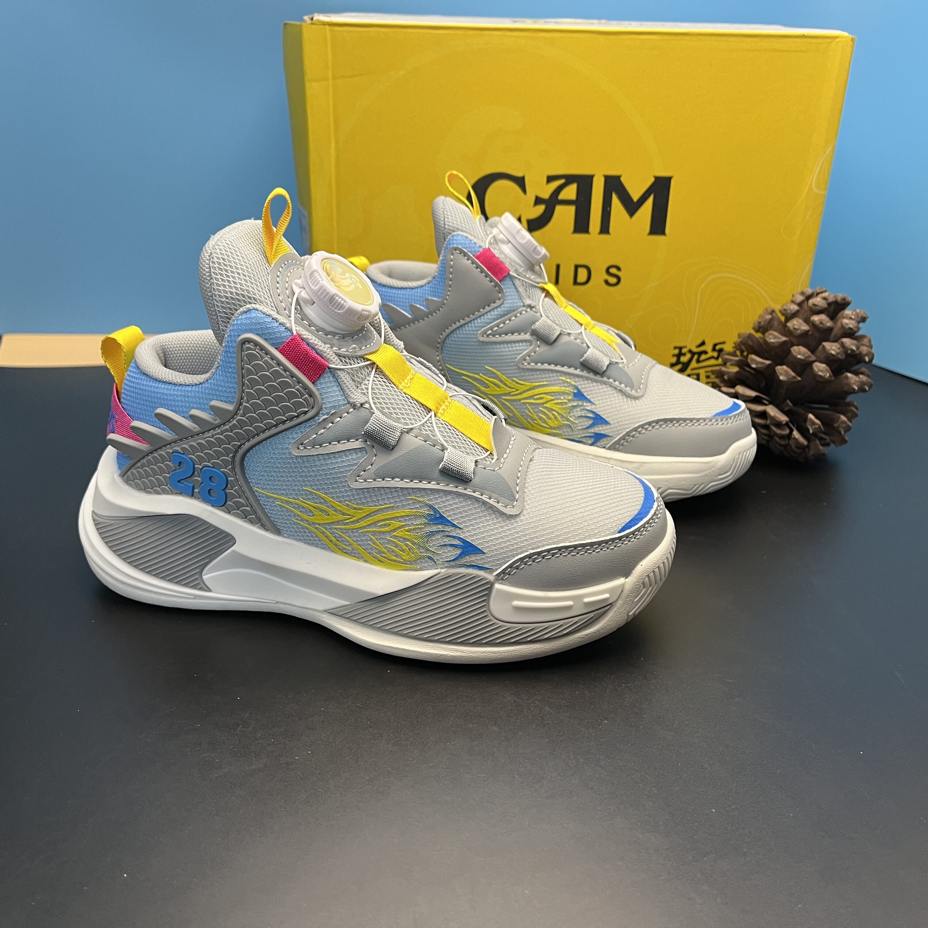 商场撤柜CAM男童运动鞋秋款篮球鞋新款网面透气防滑软底儿童跑步