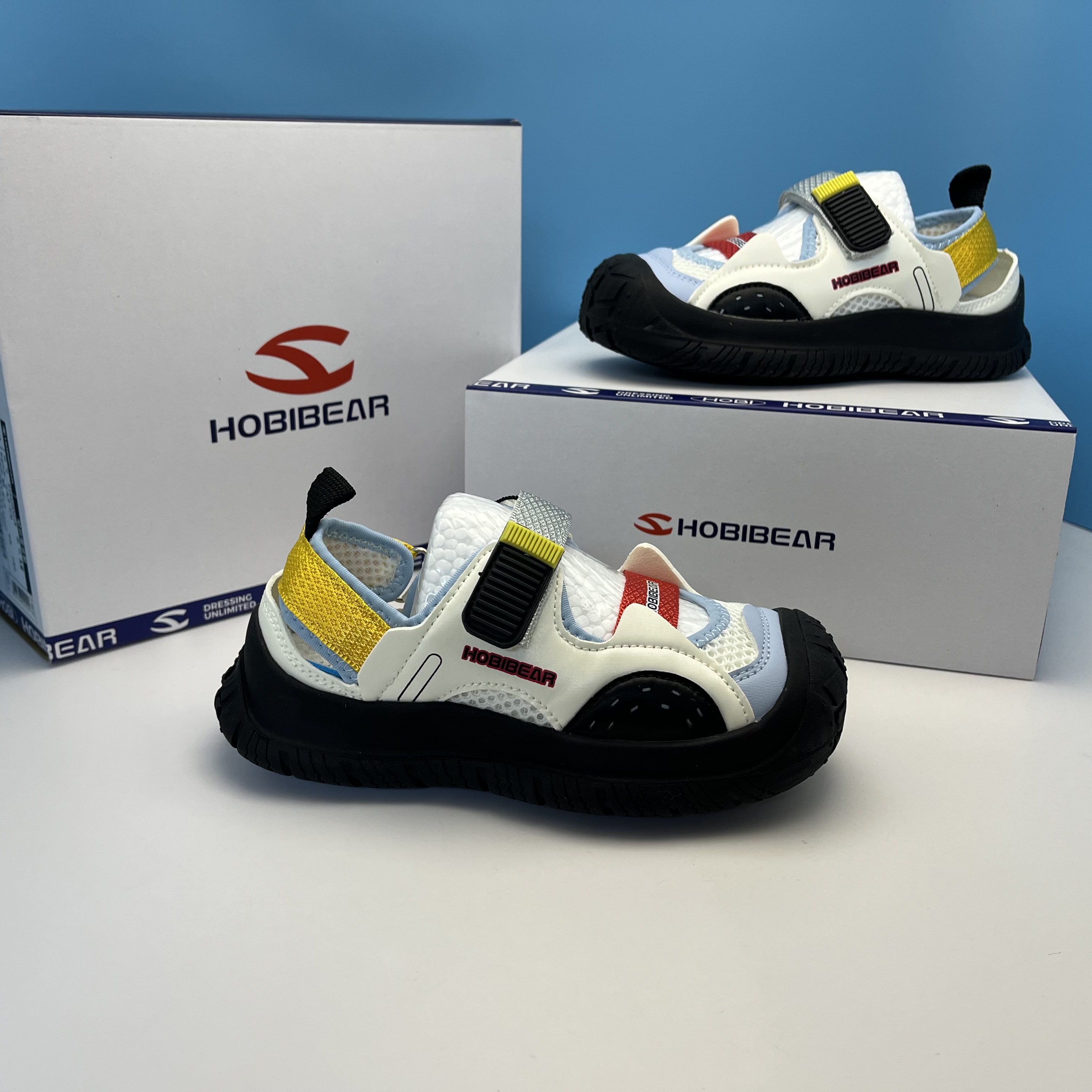 撤柜儿童运动框子包头凉鞋3218夏季新软底防滑透气男女童沙滩网鞋