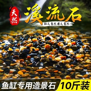 鱼缸底砂造景专用天然水族箱底部鹅卵石头沙子原生溪流石古法养鱼