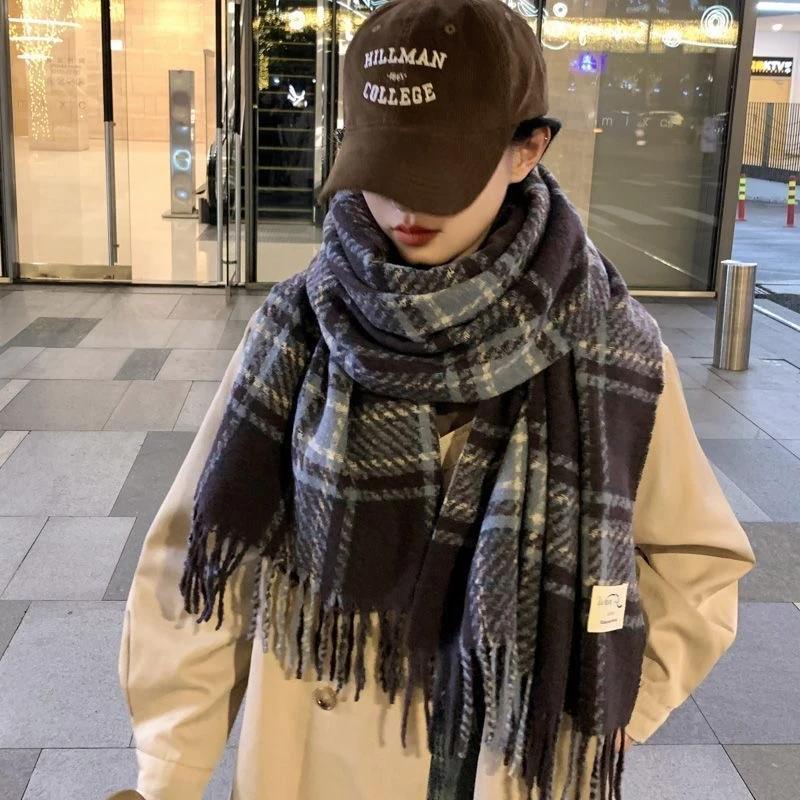 Eiffel巴黎之约加厚氛围感情侣款格纹加厚秋冬格子带围巾25款围巾