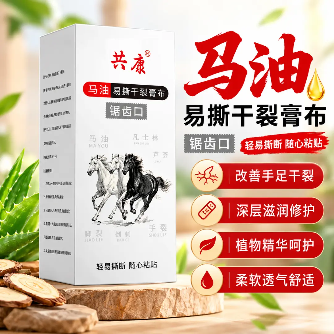 共康马油易撕干裂膏布滋润修护