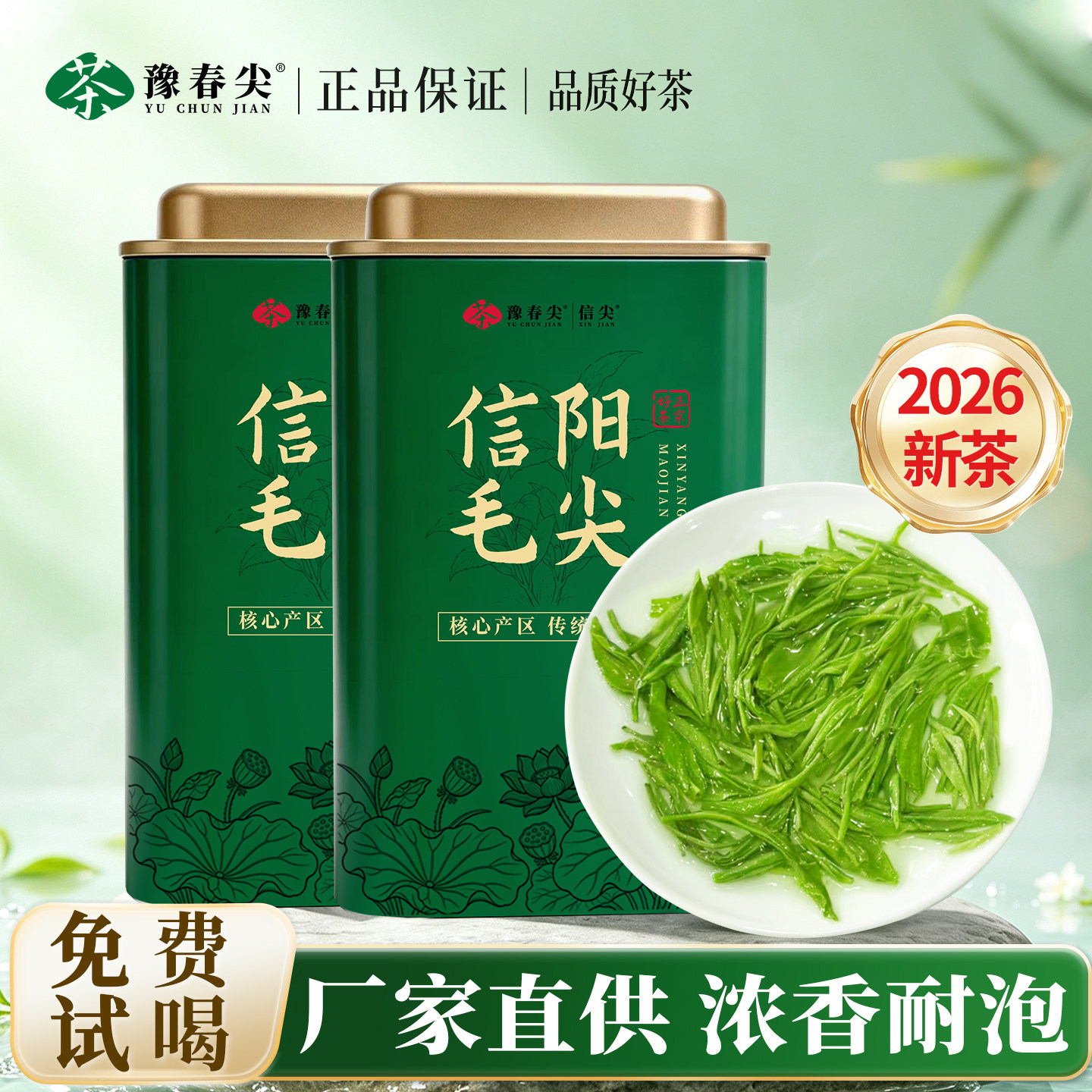 春茶绿茶信阳毛尖2026新茶口粮茶散装雨前一级高山嫩芽茶浓香罐装