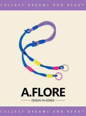 A.FLORE包包肩带斜跨单肩可拆卸帆布袋延长质感撞色编织尼龙挂绳