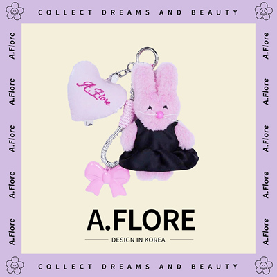 A.FLORE原创高级感手工毛绒玩偶包包挂件可爱礼物A豆系列粉兔叽叽