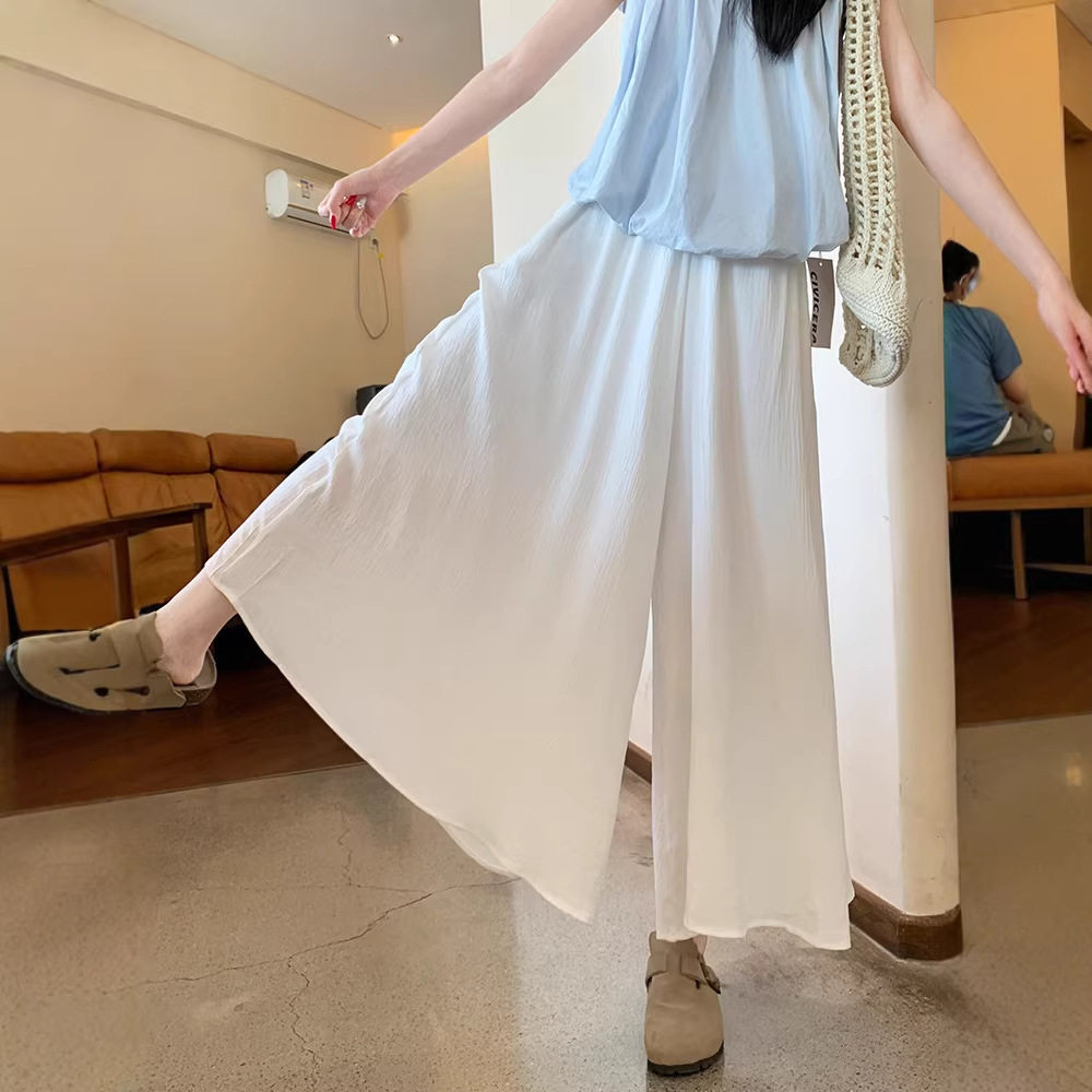 休闲裤宽松慵懒风裙裤女生直筒小休闲裤