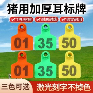 猪用耳标号牌母猪用带字耳标兽用耳标钳养殖场标记耳号牌动物耳标