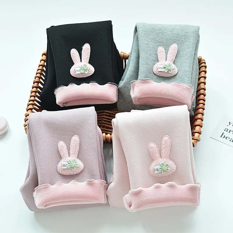 女童加绒打底裤加厚秋冬外穿洋气女宝宝棉裤新款保暖时尚儿童裤子