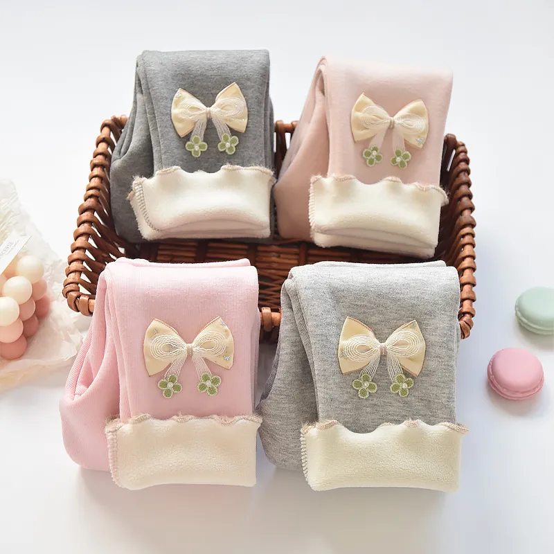 女童加绒打底裤加厚秋冬装外穿洋气女宝宝棉裤保暖儿童裤子