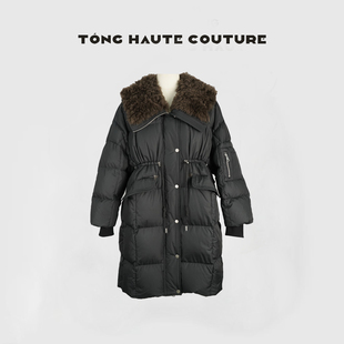 冬季新国标90白鹅绒拼接羊皮毛一体保命鹅绒服 YW716