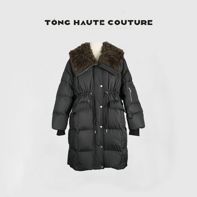 冬季新国标90白鹅绒拼接羊皮毛一体保命鹅绒服 YW716