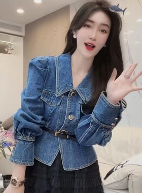 TX 新款复古翻领牛仔外套 B2105