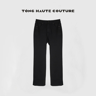 【腿精】大长腿加绒高弹无压力黑色牛仔裤 秋冬 YK157