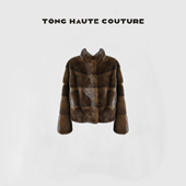 玖卿 冬季 轻奢百搭进口水貂时尚 皮草外套 YW732