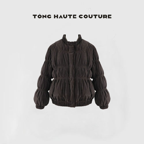 【暗夜】冬季新国标90白鸭绒丝绒乌木紫灰色羽绒服 YW489