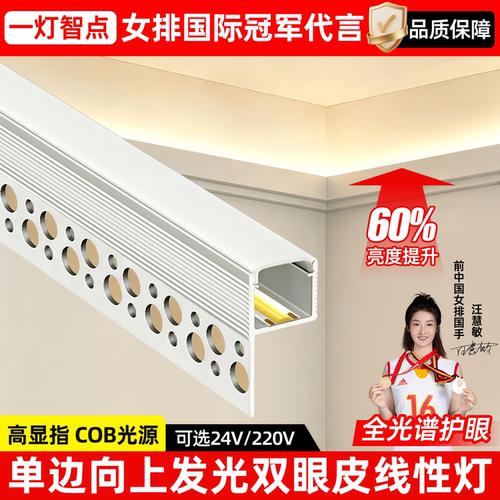 双眼皮线型灯智能灯带单边侧发光