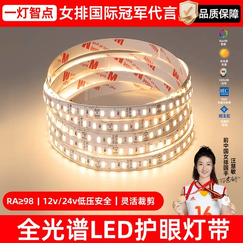 全光谱led灯带24V低压自粘灯条