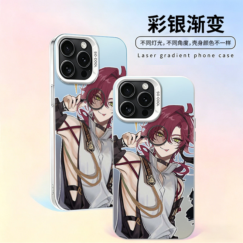 卡通手机壳适用苹果17彩银iphone18ProMax小米15红米K90华为M80防摔荣耀400二次元iqoo13一加ace5游戏高颜值