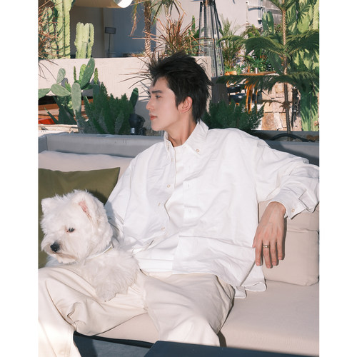 S123 天师系列bc长期主义亚麻混纺基础款纯色亚麻衬衫男女火烧扣