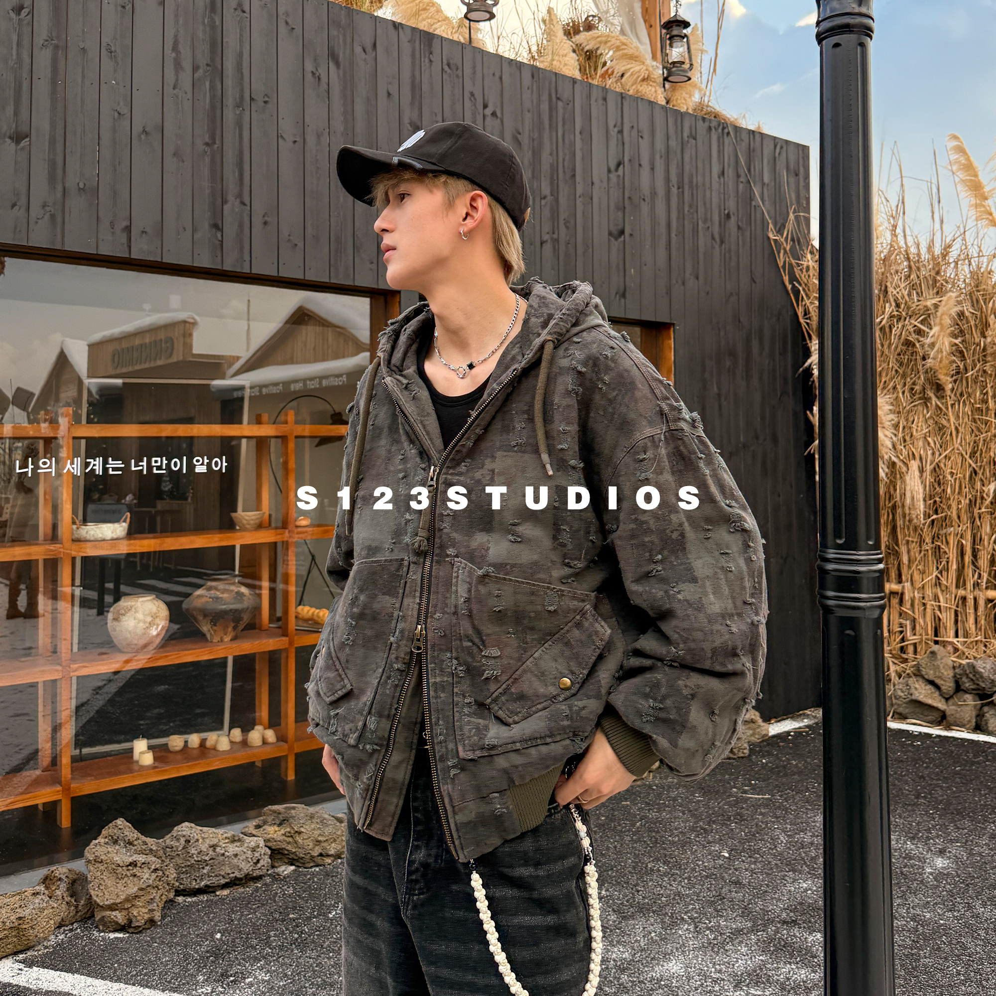 90白鸭绒废土风羽绒服