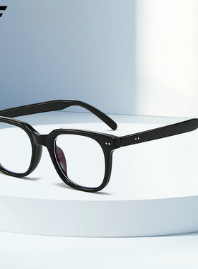 新款时尚个性潮流平光镜可配近视度数网红素颜显瘦防蓝光眼镜